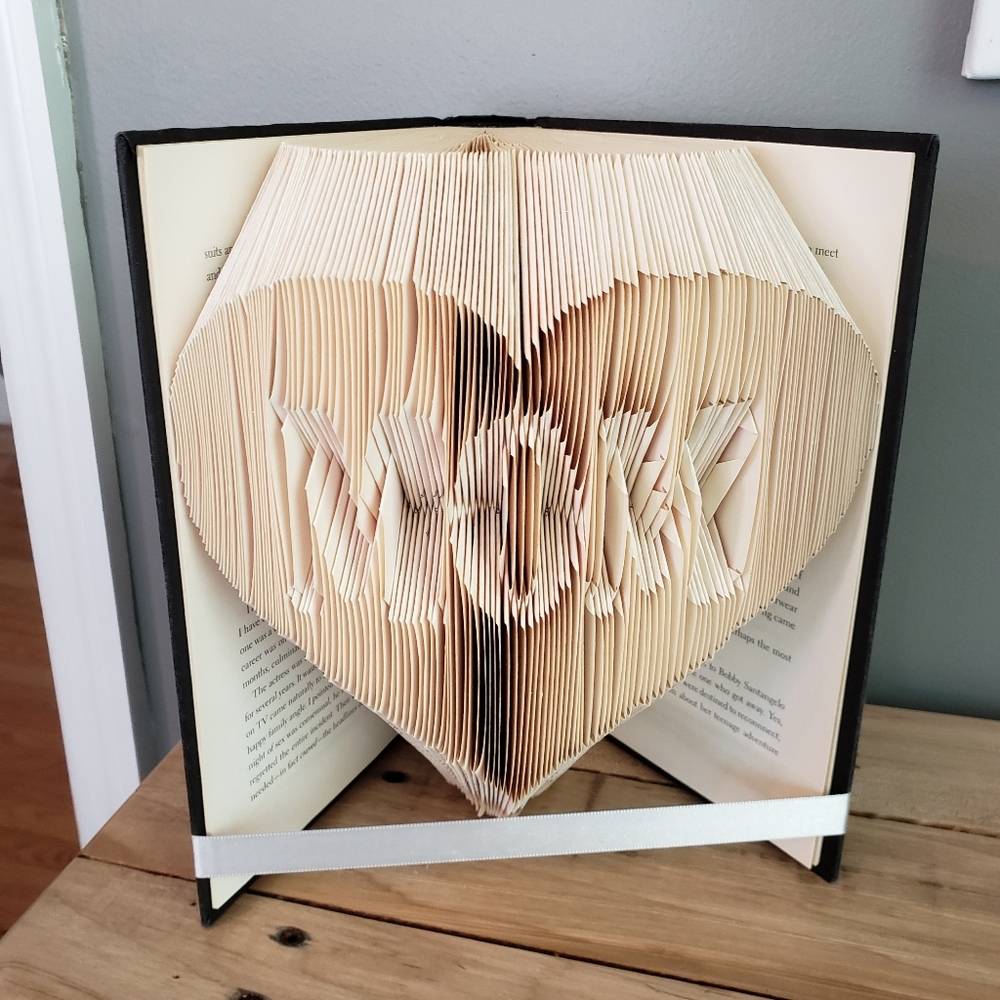 MOM folded book art